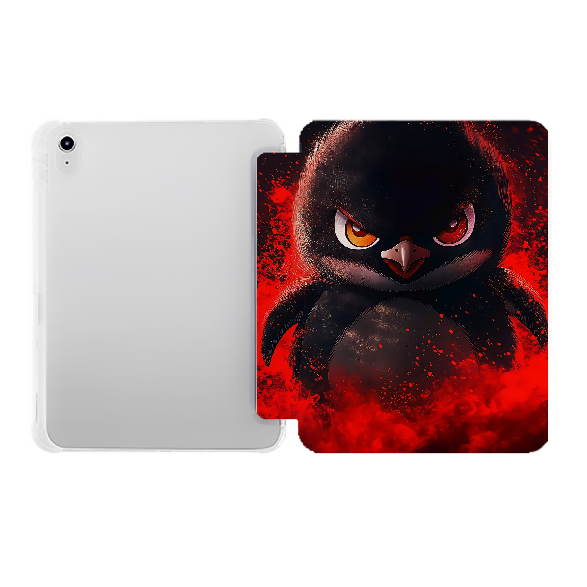 （画像用） Angry Birds アングリーバード IPad ケース ペン収納付き 三つ折りスタンド PUレザー×シリコン 対応機種9.5/10.5/10.9インチ